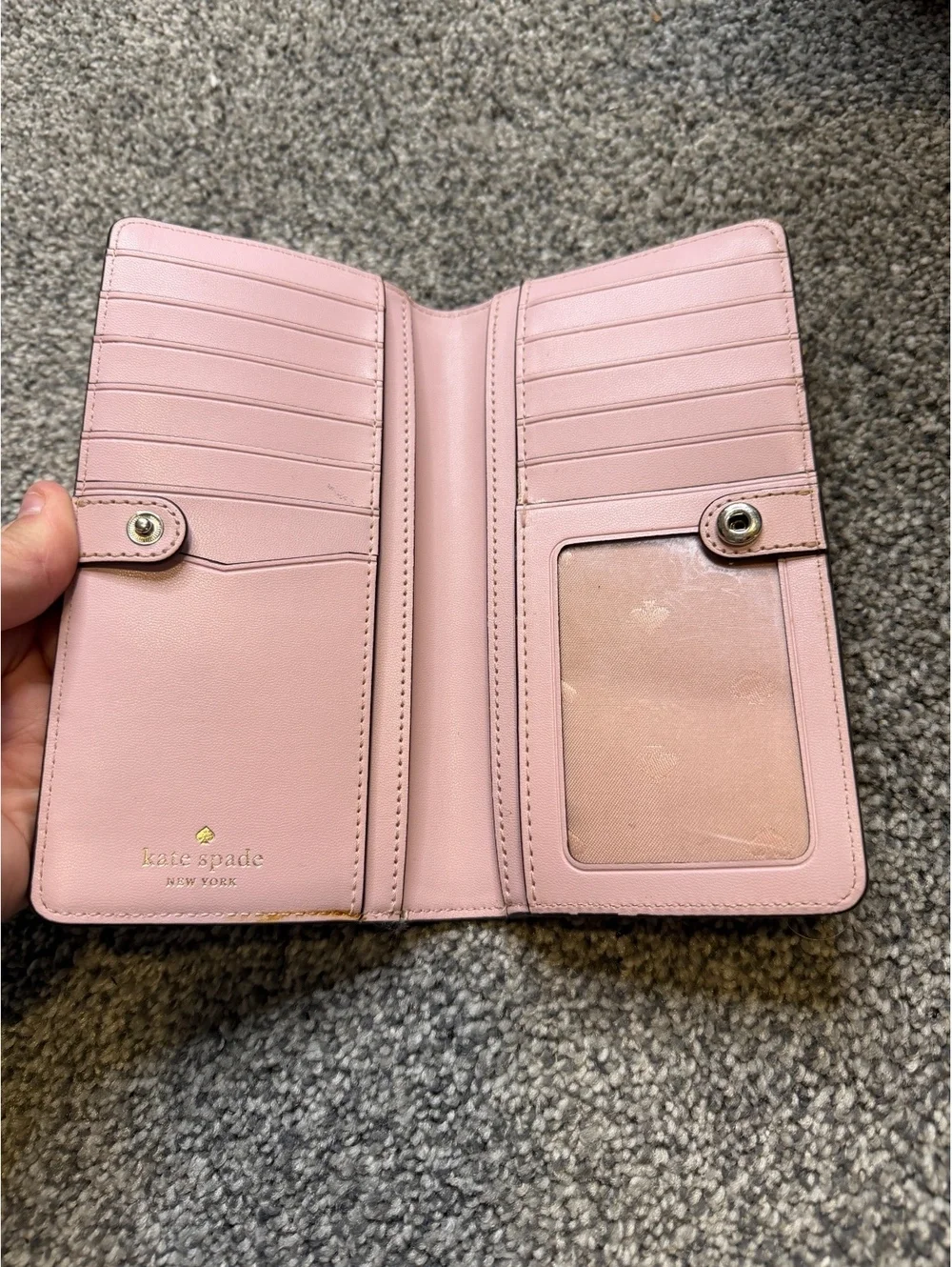 Kate Spade New York Pink Polka Dot Leather Wallet